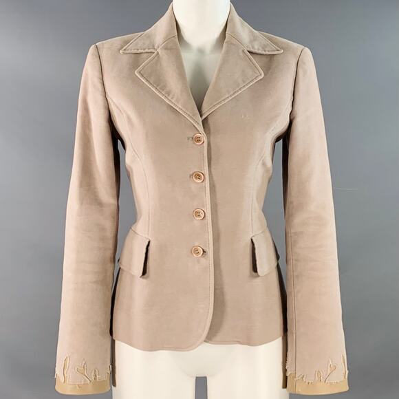 PHILOSOPHY di ALBERTA FERRETTI S Dusty Pink Velvet Single Breasted Jacket Blazer - Picture 1 of 14